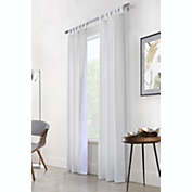 Commonwealth Prescott Tab Top Dressing Window Curtain Panel Pair - 40x84", White