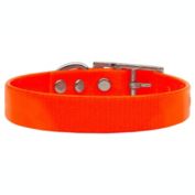 Mirage Pet Products Plain Tropical Jelly 1/2" Wide Dog Collar, Orange/Small