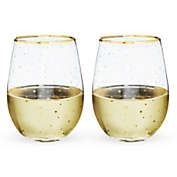 Twine Starlight Stemless Wine Glass Set