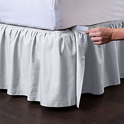 SHOPBEDDING Detachable Bedskirt Full Size, White, 18