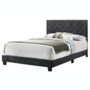 Passion Furniture Suffolk Black Full Panel Bed