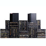 Booth & Williams Onyx & Gold Decorative Books, Set of 75