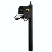 Special Lite Products Company Classic Curbside Mailbox With Newspaper Tube, Locking Insert And Springfield Mailbox Post