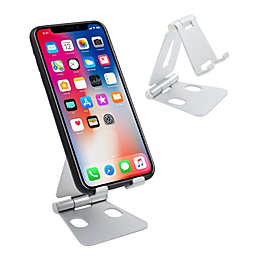 Insten - Foldable Adjustable Cell Phone Tablet Stand, Ergonomic Holder, Aluminum Alloy Dock, Compatible with iPhone, iPad, Switch, devices from 3.5