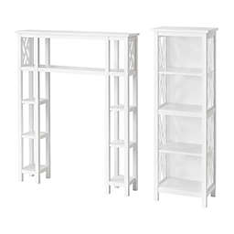 Bolton Furniture  Coventry Over Toilet Open Shelving Unit with Left and Right Side Shelves