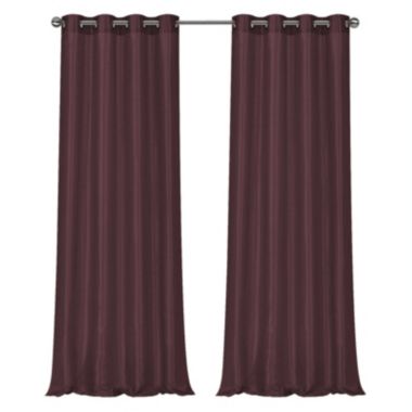 Kate Aurora Home Living 2 Piece Lightweight Basic Sheer Grommet Top Curtain Panels - 54 in. W x 84 in. L, Burgundy. View a larger version of this product image.