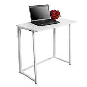 Infinity Merch Simple Collapsible Computer Desk in White