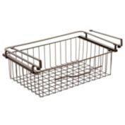 mDesign Metal Under Kitchen Pantry Shelf Hanging Bin Basket