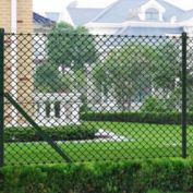 Home Life Boutique Chain Link Fence with Posts Steel 4&#39; 1" x 49&#39; 2" Green