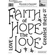 Roommates Decor Faith, Hope, Love Quote Wall Decals