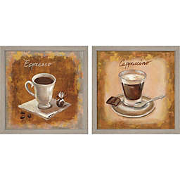 Metaverse Art Coffee Time by Silvia Vassileva 14-Inch x 14-Inch Framed Wall Art (Set of 2)