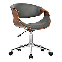 Flash Furniture Cortana Home and Office Mid-Back Chair in Brown LeatherSoft
