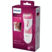 Philips HP6306/50 Women&#39;s Wet & Dry Electric Shaver  Beauty SatinShave Essential for Legs, Cordless, Pink and White