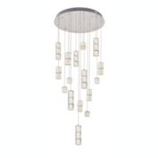 Elegant Lighting Polaris LED light Chrome Pendant Clear Crystal