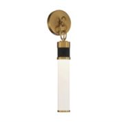 Savoy House 9-1638-1-143 Abel LED Wall Sconce in Matte Black with Warm Brass Accents (5" W x 19.5"H)