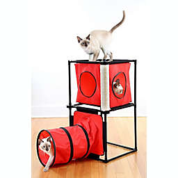 Etna Cat Condo with Tunnel And Scratching Post