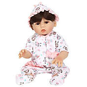 Stock Preferred 18 Inches Baby Doll Monkey Costume in Pink and White