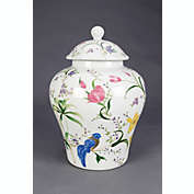 AA Importing Birds and Flowers 14" Ginger Jar with Lid