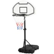 Aosom Mini Basketball Hoop System Stand Goal, Portable Adjustable Height 3'-4', 30" Backboard