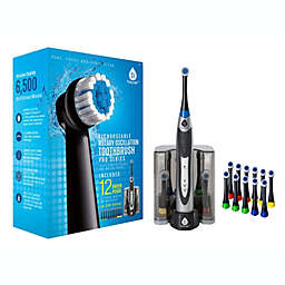 PURSONIC S330 Deluxe Ultra High Powered Rotary Oscillating Rechargeable Electric Toothbrush with Dock Charger & 12 Brush Heads (Value Pack)