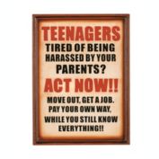 RAM Outdoor Decor Teenagers - Tired of Being Harassed by Your Parents? Wall Art Sign