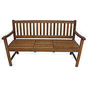Leigh Country Sequoia Wooden Bench w/ Lift Up Tray - Brown