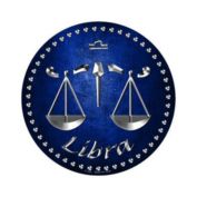 Smart Blonde C-542 Libra Novelty Metal Circular Sign