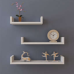 Inq Boutique Set of 3 Floating Display Shelves Ledge Bookshelf Wall Mount Storage Home DÃ©cor
