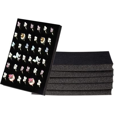 Juvale Foam Ring Holder, Jewelry Box Inserts (7.5 x 5.5 x 05 In, 6 Pack)