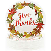 Blue Panda Give Thanks Paper Plates for Thanksgiving Party (10 In, 50 Pack)