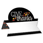Big Dot of Happiness Give Thanks - Thanksgiving Party Tent Buffet Card - Table Setting Name Place Cards - Set of 24