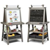 Slickblue 3 in 1 Double-Sided Storage Art Easel-Gray