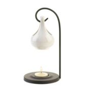 Zingz & Thingz 7.75" White Contemporary Tear Drop Candle Oil Warmer (Pack of 2)