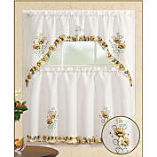 All American Collection 3pc Sunflower Kitchen Curtain Set