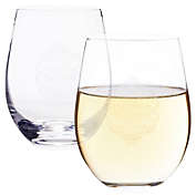 Sparkle and Bash Aged to Perfection Decorative Stemless Wine Glass for Birthday Party Gift, 2 Pack, 18 oz