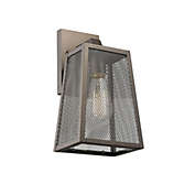 CHLOE Lighting Lighting EMERSON Industrial 1 Light Rubbed Bronze Outdoor Wall Sconce 12" Tall