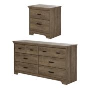 South Shore  Versa 6-Drawer Double Dresser and Nightstand Set