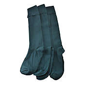 Sierra Socks Classic Flat knit Opaque Nylon Knee High Socks 3 Pair Pack
