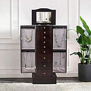 Kitcheniva Wood Jewelry Cabinet Armoire Box Storage