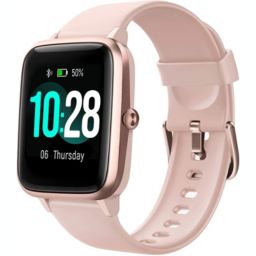 Letsfit Smartwatch Fitness Tracker with Heart Rate Monitor Activity Tracker with 1.3 Inch Touch Screen for iPhone and Android - ID205L -  Pink