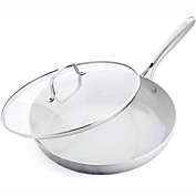 Infinity Merch Sauté Pan Non-Stick Stainless Steel 11" with Lid