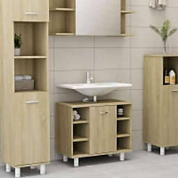 vidaXL  vidaXL Bathroom Cabinet Sonoma Oak 23 6x12 6x21 1 Chipboard