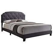 HomeRoots Furniture  83 X 64 X 50 Queen Gray Fabric Bed