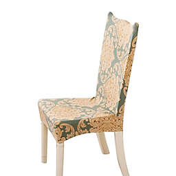 PiccoCasa Stretch Spandex Dining Chair Slipcover Beige, Blue, 1 Piece