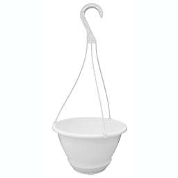 Clothes Peg Hanging Basket Polypropylene Plastic 23 x 15 x 13 cm with Hooks for Hanging Colour White