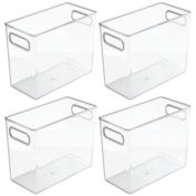 mDesign Slim Plastic Bathroom Storage Container Bin, 5" Wide, 4 Pack