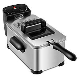 Slickblue 3.2 Quart Electric Stainless Steel Deep Fryer with Timer