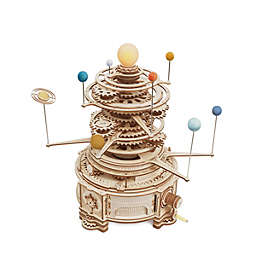 Robotime DIY Wooden Model - 316PCS Solar System Model Kit - Assembly Toy - Rotatable Mechanical Orrery Building Block Kits - Gift for Childrens,Adult
