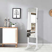 Yeah Depot Fashion Simple Jewelry Storage Mirror Cabinet With LED Lights,For Living Room Or Bedroom