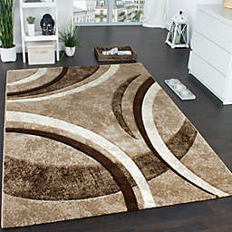 Paco Home Brown Beige Area Rug for Living Room Modern Abstract Design